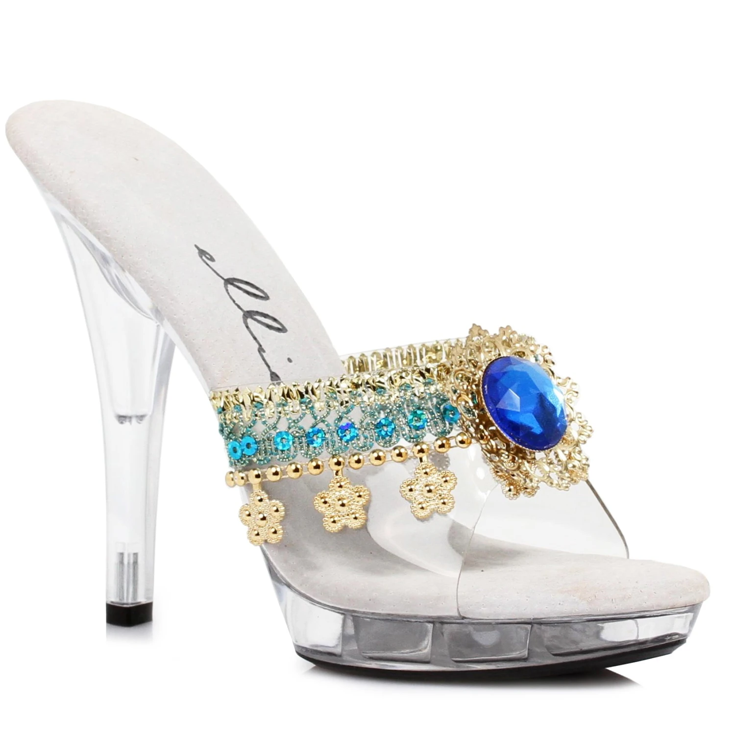 5 Heel Mule With Jewel Charm Details 5 5 Heel Mule With Jewel Charm Details - Image 3