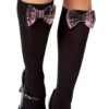 Knee High Stocking With Plaid Bows