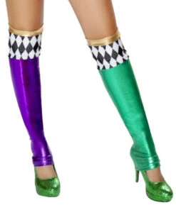 Green/Purple Jester Leggings 5 Green/Purple Jester Leggings -Be Wicked ST4723 1