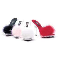 5 Heel Maribou Slipper