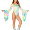 Pastel Rainbow Velvet Gypsy Bodysuit 1 Pastel Rainbow Velvet Gypsy Bodysuit -Be Wicked ff113 ptd ft