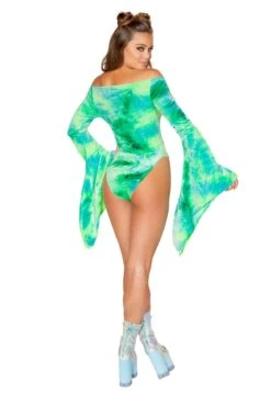 Tie Dye Velvet Gypsy Bodysuit 17 Tie Dye Velvet Gypsy Bodysuit -Be Wicked ff113 sea bk