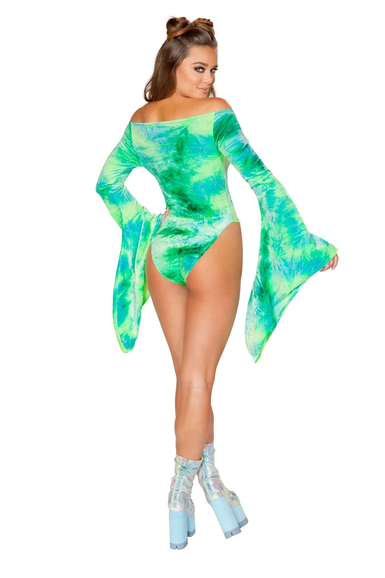 Tie Dye Velvet Gypsy Bodysuit 8 Tie Dye Velvet Gypsy Bodysuit - Image 6