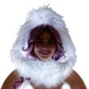 White Fur Light-Up Infinity Hood With White Lights 1 White Fur Light-Up Infinity Hood With White Lights -Be Wicked ff430 wht