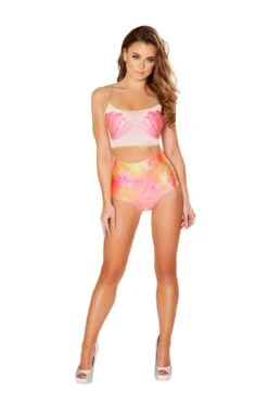 Sunset Mermaid High Waisted Shorts