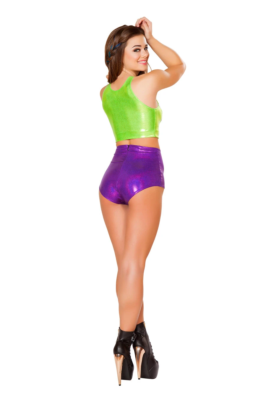 Purple Twinkle High-Waist Short 4 Purple Twinkle High-Waist Short - Image 2