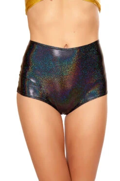 Black Twinkle High-Waist Short 8 Black Twinkle High-Waist Short -Be Wicked ff610 blk frt