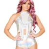 Hologram Foil High-Waist Short 2 Hologram Foil High-Waist Short -Be Wicked ff610 fhl frt