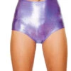 Lavender Shimmer High-Waist Short 2 Lavender Shimmer High-Waist Short -Be Wicked ff610 lav frt