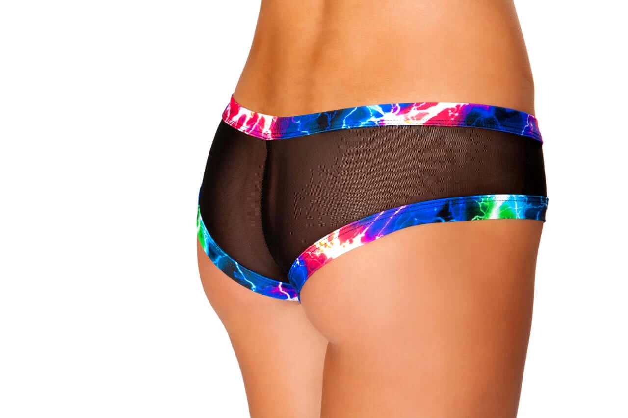 Black Rainbow Lightning Mesh Hot Short 4 Black Rainbow Lightning Mesh Hot Short - Image 2