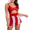Candy Cane Mesh Skater Skirt 1 Candy Cane Mesh Skater Skirt -Be Wicked jvch336 rwt fr130 red front jpg